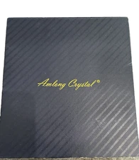 Amlong Crystal Lead Free Diamond Cut Crystal Glasses Set of 4 New