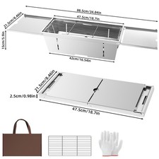BBQ Grill Edelstahl Holzkohlegrill Klappgrill Standgrill Tragbarer …