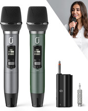 Wireless Microphones, Professional UHF Dual Microphones for Karaoke, Wireless Dy