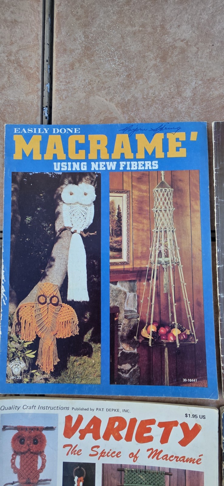 Vintage Lot of 7 - Macrame Books and Instruction Pamphlets 1970s