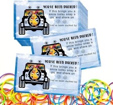 You've Been Ducked Duck Game Tags with Rubber Bands