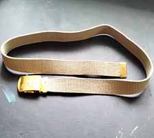 34" BSA Tan Webbed Belt Brass Metal Buckle Unisex