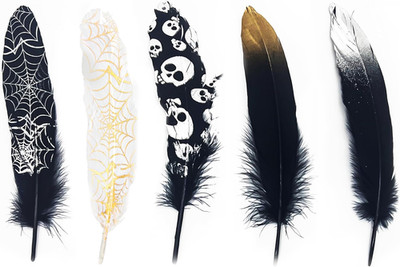 50Pcs  Feathers，Feathers for Crafting，Small Feathers，Gold Feathers，Craft Feather