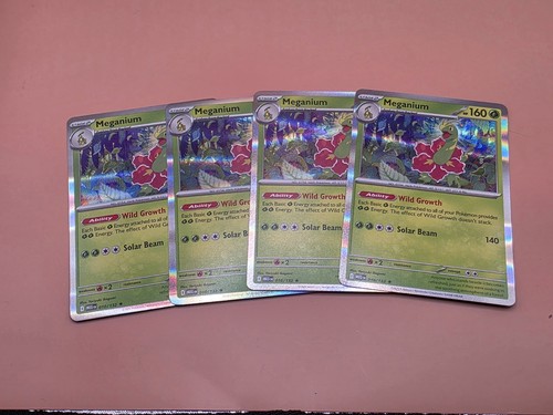 4x Meganium 010/132 x4 - Mega Evolutions - Pokemon TCG - Playset - Holo