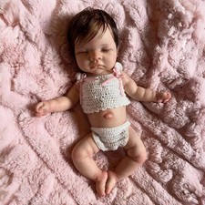 25cm Handmade Cute Reborn Baby Dolls Girl Full Body Soft Silicone Xmas Gift