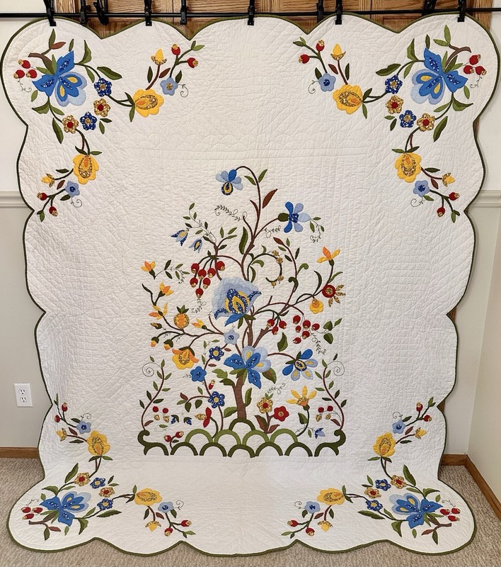 Handmade Appliquéd And Embroidered Cotton Quilt