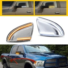 L+R Clear Side Mirror Turn Signal LED Lights For 09-18 Dodge Ram 1500&10-18 2500