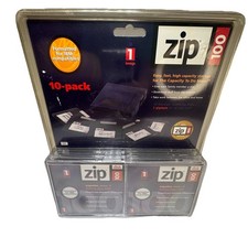 Iomega Zip 100 Disks 10 Pack Sealed NOS 100MB IBM Compatible MPN 10927