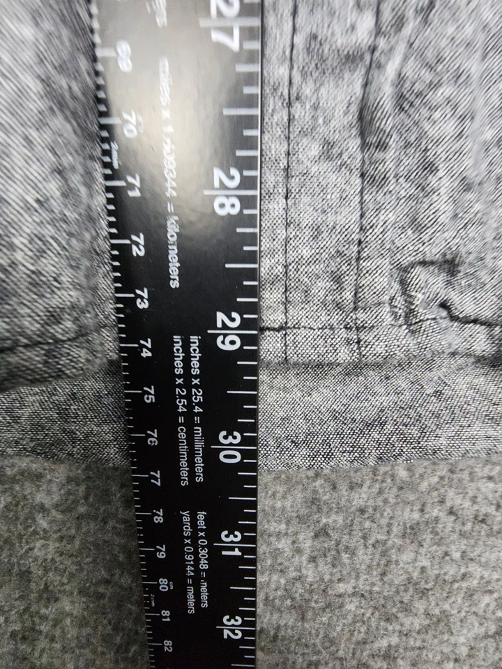 Ocean Current Men's XL Black Blue and Grey Long Sleeve Button Down Shirt - Image 4 of 4