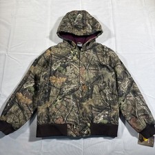Carhartt Camo Hooded Jacket Girls Large 14 NWT