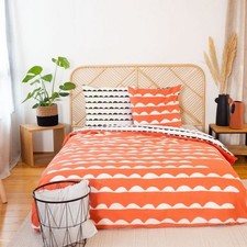 Housse de couette avec taies d'oreiller 100% Coton Bio 57 fils Dobe