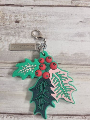 Starbucks Christmas Tumbler Charm Bag Clip Holly Leaves with Berries Green Pink - Bild 3 von 6