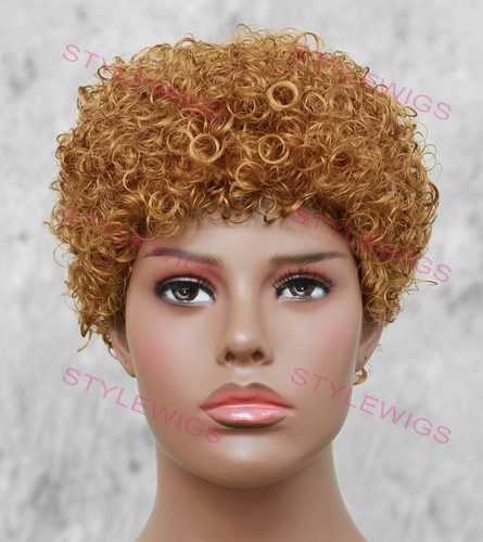 Short Afro Curly Hair Strawberry Blonde Party Costume Ice Spice Wig