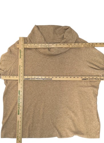 J Jill Womens Cowl Neck Tunic Tan Sz 3X Relaxed Casual Ranch Western Cottage - Picture 7 of 8