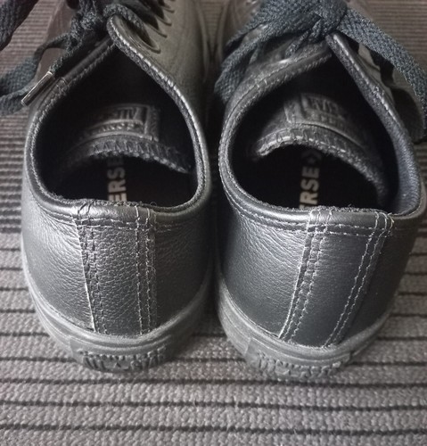 Converse Chuck Taylor All Star Leather Low Top Black Mono - Picture 4 of 5