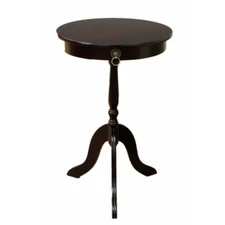 Small Round End Table Chairside Storage Side Sofa Shelf Accent Furniture Wood