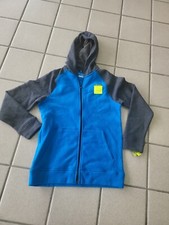 NWT Boys Medium Tek Gear Ultra Soft Fleece Zip-Up Hoodie Jacket Blue  Gray