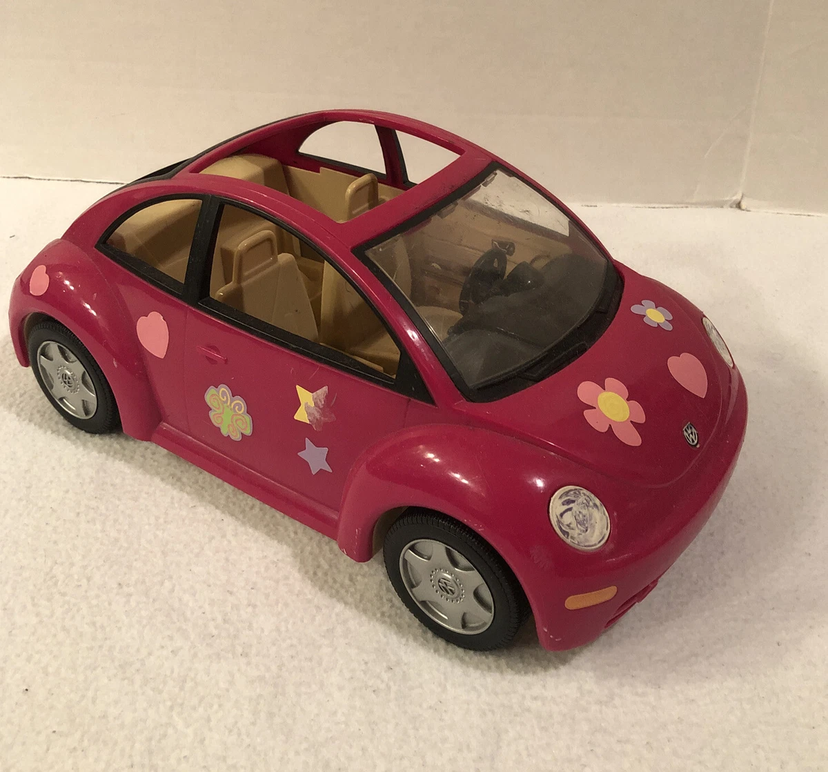 2001 Mattel Fisher Price Loving Family Dollhouse Volkswagen Beetle Bug Car Pink