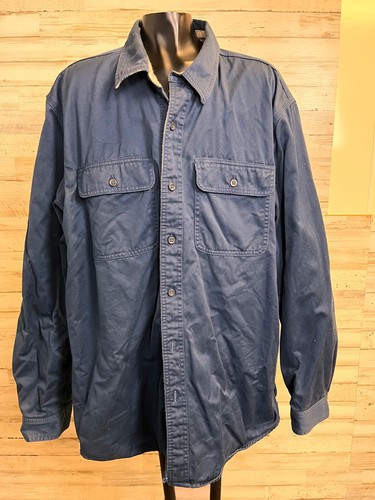 Outdoor Fleece Lined Navy Button-down 