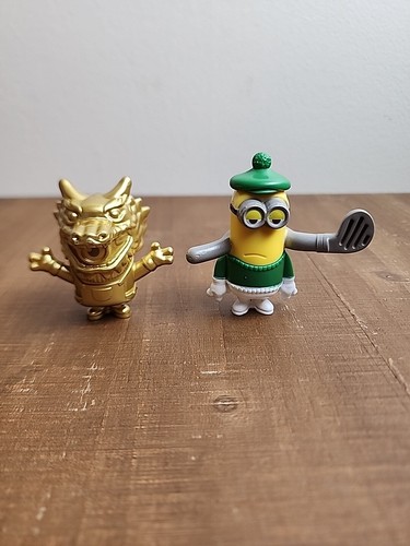 McDonald's Happy Meal Toy Minions: The Rise of Gru, Lot of 2, 1 Gold , 1 Golf