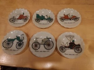 Vintage Motor Wagon Automobile Plates. Winton, Duryea, Oldsmobile Runabout, Cadd