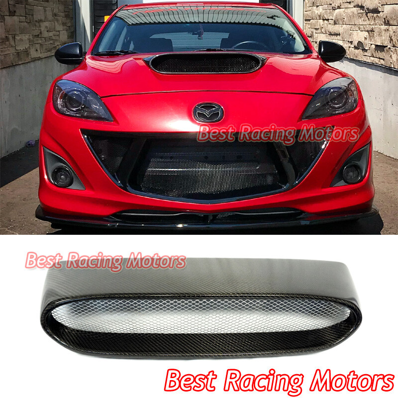 For 20102013 Mazda MazdaSpeed 3 (Hatchback) Raised Hood Scoop (Carbon