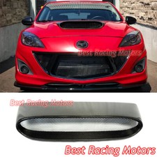 For 2010-2013 Mazda Mazdaspeed 3 Raised Hood Scoop Carbon Mesh For 2010-2013 Mazda Mazdaspeed 3 Raised Hood Scoop Carbon Mesh