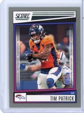 2022 Score Tim Patrick Grey Scorecard Parallel - Denver Broncos