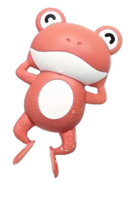 Bathtub Wind Up Swimming Frog - New - Red