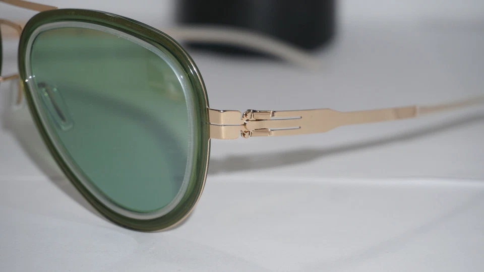 IC Berlin New Sunglasses IC BERLIN Rinaldo P. Rose Gold Olive Green Mirror 55 mm - Image 4 of 4