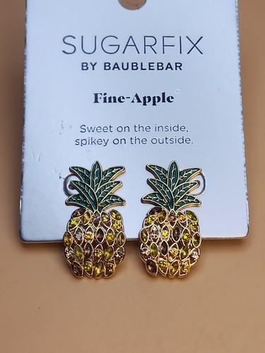 SUGARFIX By BAUBLEBAR 'Fine-Apple' Pineapple Earrings Nickel Free New FREE $HIP! - Picture 2 of 7