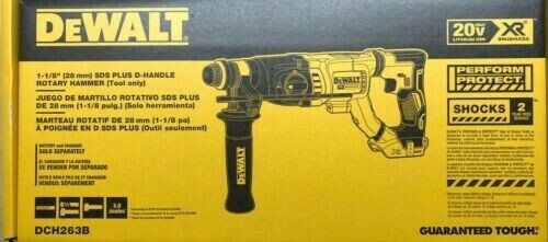 NEW DEWALT DCH263B 20V MAX Rotary Hammer, SDS Plus, 1-1/8-Inch, Tool Only