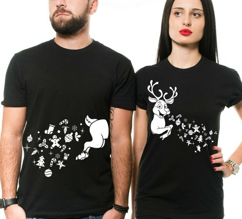 Matching Christmas Couple Shirts 