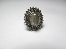 Attractive Genuine Labradorite Silver Plated Ring Size 9.0 LABR167