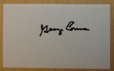 GEORGE CONNOR AUTOGRAPHED 3x5 INDEX CARD HOF CHICAGO BEARS MUST SEE L@@K 
