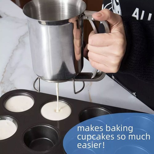 Stainless Steel Donut Cupcake Waffle Batter Funnel Pancake Dispenser Baking Tool - Picture 12 of 23