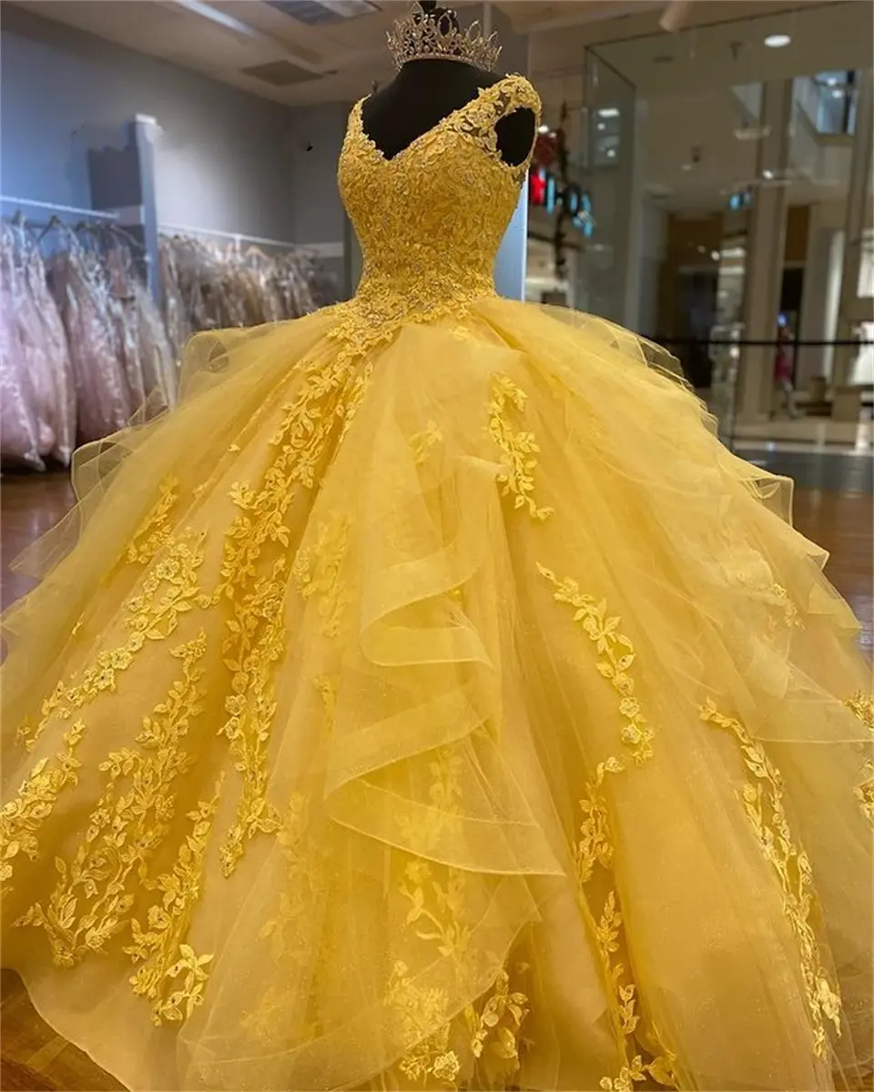 Buy Readymade Yellow Foil Mirror Silk Wedding Wear Gown With Dupatta from  EthnicPlus for ₹3899