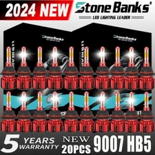 Whosesales 20PCS 9007 LED Headlights Bulbs Kit High Low Beam 6000K Super Bright