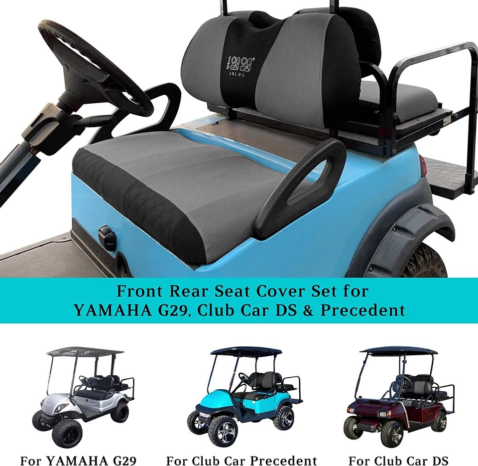 Juego de funda de asiento trasero delantero para carro de golf 10L0L para Club Car Precedent Yamaha lavable Foto 4 de 4