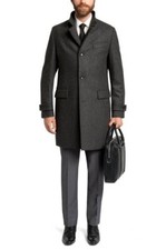 Hugo Boss Mens Coat In Wool - New Collection - GREAT PRICE - 2 SIZES AVAILABLE