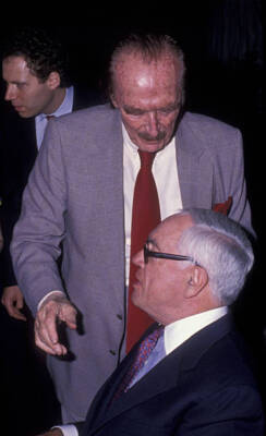 Fred Trump and Malcolm Forbes attend Tyson vs. Williams Boxi - 1989 Old Photo 2