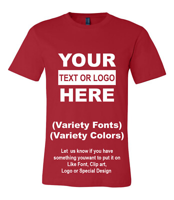 Personalized Custom T-Shirt Print Your Logo Photo Custom Made Shirt