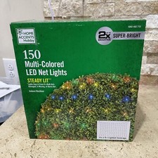 Home Accents Holiday 150 Multi Color LED Net Steady Lit Superbright Lights NEW