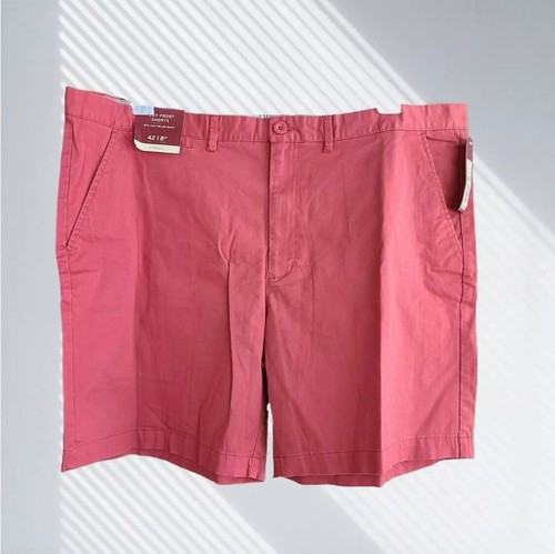Merona Men's 8" Club Flat Front Chino Walking Shorts Sunny Red Size 42 - Picture 10 of 12