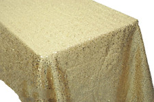 Sequin Rectangular Tablecloth Sequin Taffeta Fabric Sequin Table Cover - GOLD
