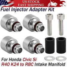9th Gen Fuel Injector Adapters For Honda Civic Si R40 K24 to RBC Intake Manifold