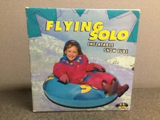 VINTAGE FLYING SOLO INFLATABLE SNOW TUBE NEW IN UNOPENED BOX WITH ORIG PRICE STI