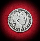 1904 P Barber Quarter  Circulated ~ (BQ29)