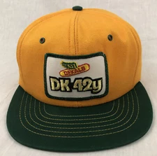 Dekalb DK-42y Patch SnapBack Trucker Hat Cap Swingster USA Yellow  Vintage