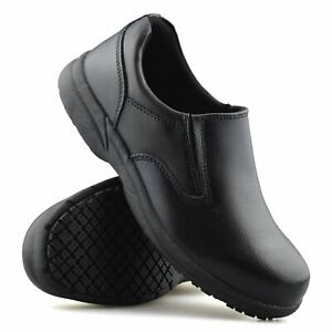 Mens Leather Slip On Wide Fit Memory 